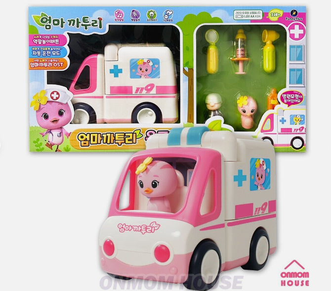 Mom Katuri Ambulance Toy with Figures, Sound and Music Korean Toys